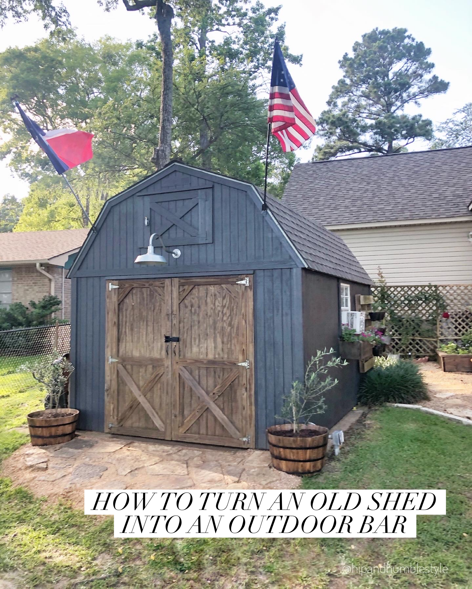 garages and outdoor buildings on How To Turn A Backyard Shed Into An Outdoor Bar Hip Humble Style